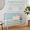 Best Choice Products Indoor Outdoor Steel Garden Bench w/ Geometric Backrest, Foot Levelers